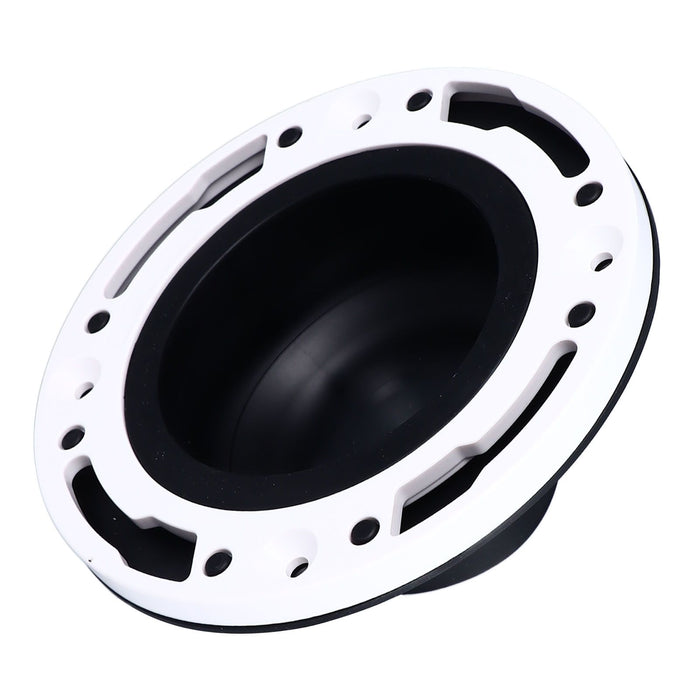 Toilet Flange Repair Kit Black Durable Silicone ABS Easy Installation Toilet Flange Replacement Kit for 4in 5in Pipe