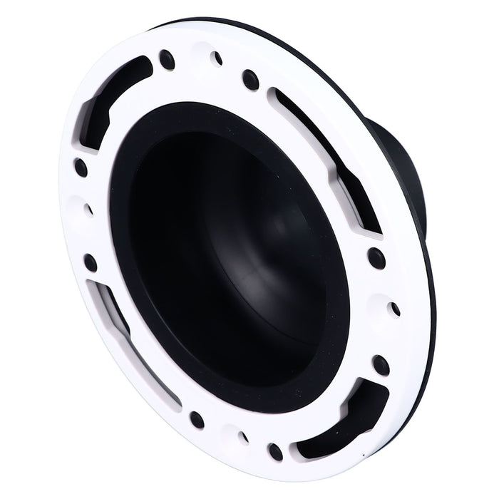 Toilet Flange Repair Kit Black Durable Silicone ABS Easy Installation Toilet Flange Replacement Kit for 4in 5in Pipe