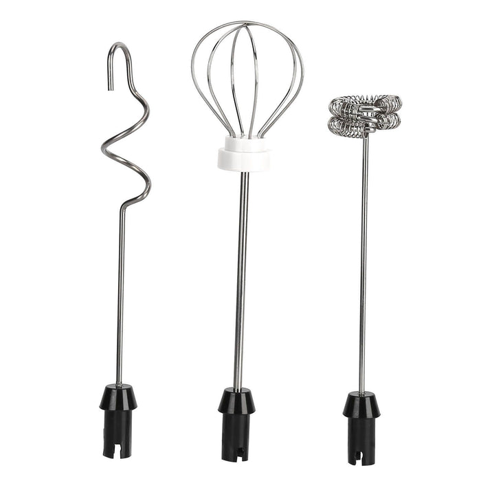 Stainless Steel Milk Frother USB Charging Handheld Electric Egg Beater for Home Kitchen