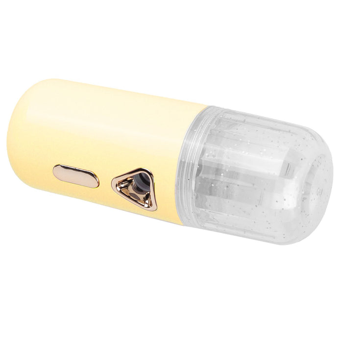 30ml Mini Facial Humidifier Portable Nano Atomization USB Charging Face Mist SprayerYellow
