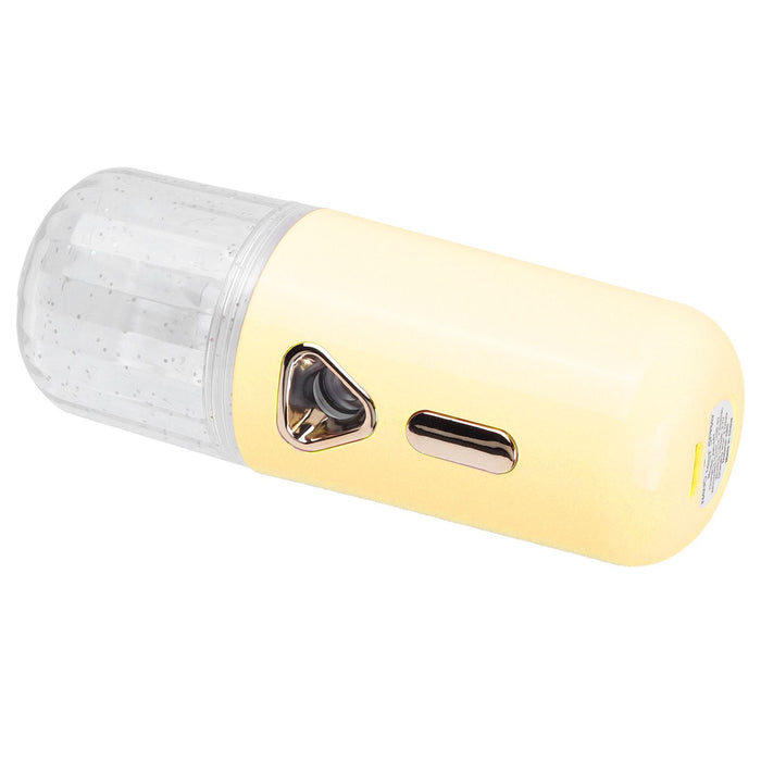 30ml Mini Facial Humidifier Portable Nano Atomization USB Charging Face Mist SprayerYellow
