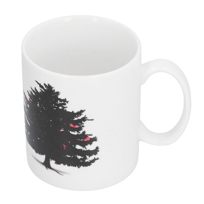 Christmas Trees Pattern Color Changing Mug Heat Induction Cup Ceramic Mug for Home Office