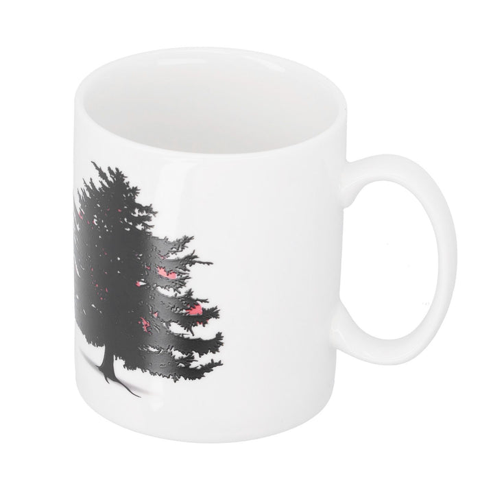 Christmas Trees Pattern Color Changing Mug Heat Induction Cup Ceramic Mug for Home Office