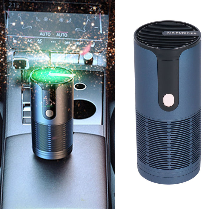 10 Million Negative Ion Air Purifier Portable Air Cleaner 3 Gear Adjustment for Home Car Accessories USB ChargingBlue