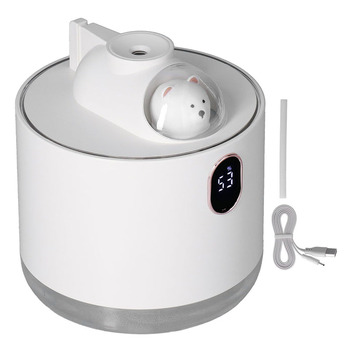 500ml Large Capacity Humidifier Spacecraft Night Light USB Charging Car Humidifier for HomeWhite