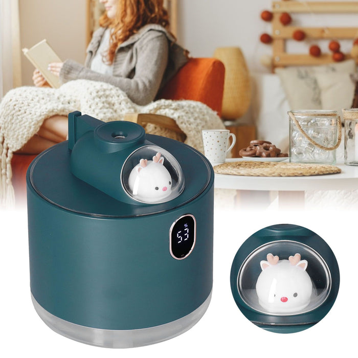 500ml Large Capacity Humidifier Spacecraft Night Light USB Charging Car Humidifier for HomeGreen