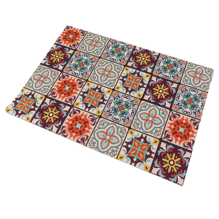 Coffee Bar Mat 3.5mm Thick Bright Colors Anti Slip Rubber Backed Waterproof Dish Drying Mat for Kitchen Dining Room 15.7in Wide and 19.7in Long