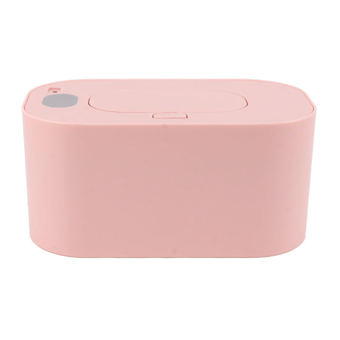 Wipe Warmer Wet Wipe Dispenser USB Powered Constant Temperature Large Capacity with Display Wipe Heater for Infants Pink