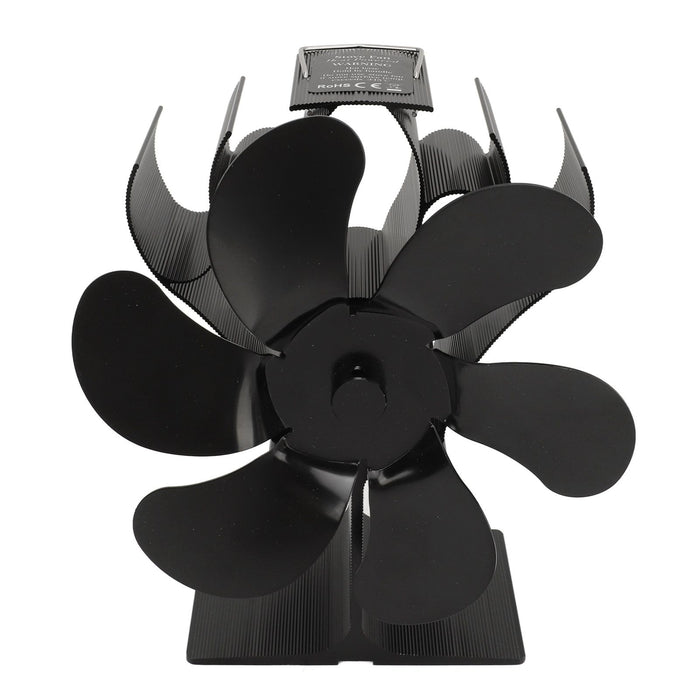 Stove Fan 6 Blades Fireplace Fan Heat Powered Fast Warm Circulation Quiet Heat Resistant Thermoeletric Fan for Log Burner Home