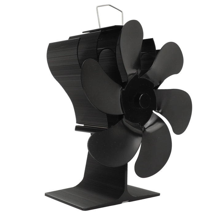 Stove Fan 6 Blades Fireplace Fan Heat Powered Fast Warm Circulation Quiet Heat Resistant Thermoeletric Fan for Log Burner Home