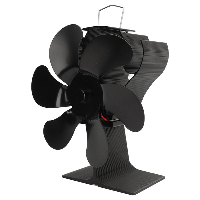 Stove Fan 6 Blades Fireplace Fan Heat Powered Fast Warm Circulation Quiet Heat Resistant Thermoeletric Fan for Log Burner Home