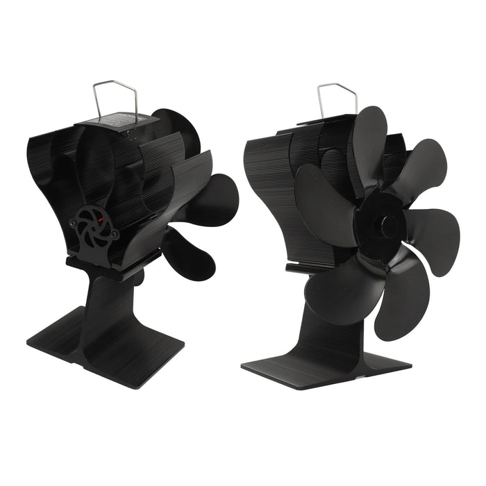 Stove Fan 6 Blades Fireplace Fan Heat Powered Fast Warm Circulation Quiet Heat Resistant Thermoeletric Fan for Log Burner Home