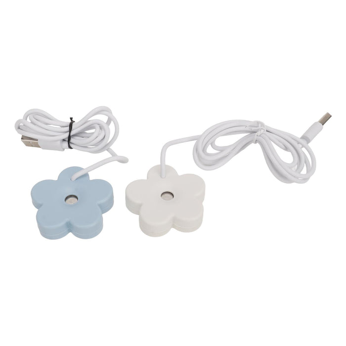 Small Flower USB Humidifier Creative Cute Atomization Mist Maker Portable Waterproof Air Humidifier White Blue