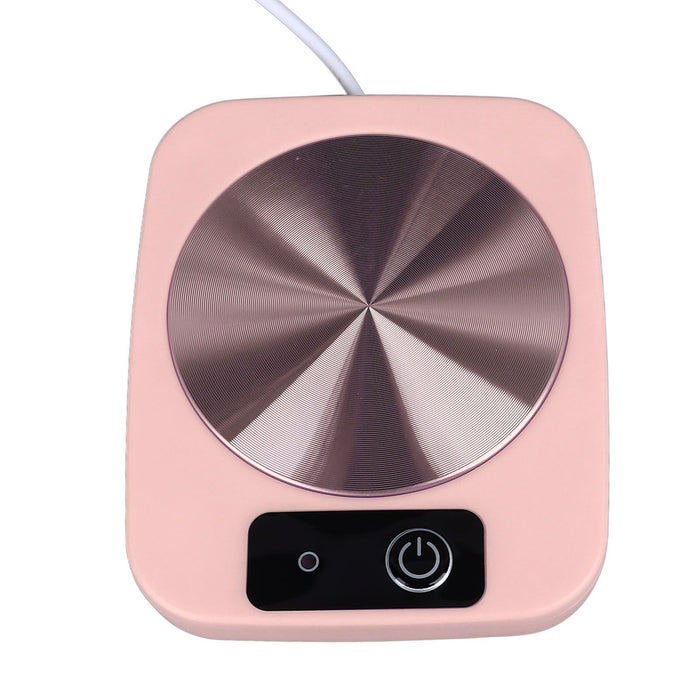 Coffee Warmer Smart Constant Temperature USB Powered Portable Mug Warmer for Office Travel Home Pink