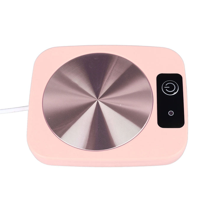 Coffee Warmer Smart Constant Temperature USB Powered Portable Mug Warmer for Office Travel Home Pink