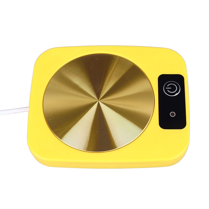 Coffee Warmer Smart Constant Temperature USB Powered Portable Mug Warmer for Office Travel Home Yellow