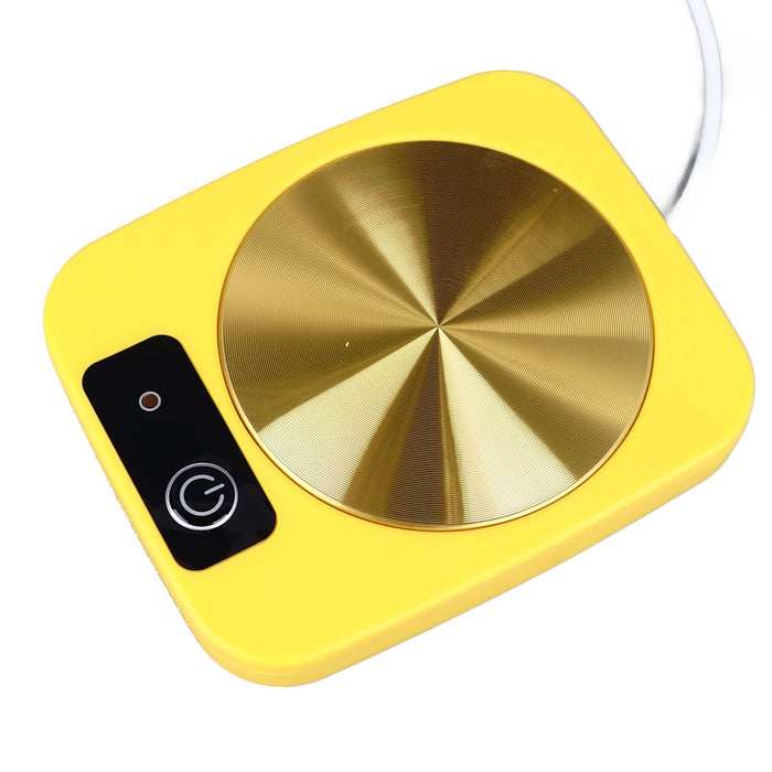 Coffee Warmer Smart Constant Temperature USB Powered Portable Mug Warmer for Office Travel Home Yellow