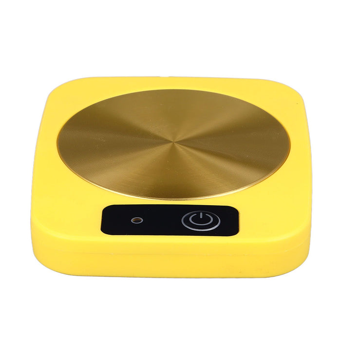 Coffee Warmer Smart Constant Temperature USB Powered Portable Mug Warmer for Office Travel Home Yellow