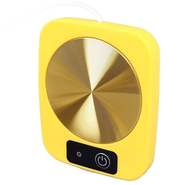 Coffee Warmer Smart Constant Temperature USB Powered Portable Mug Warmer for Office Travel Home Yellow