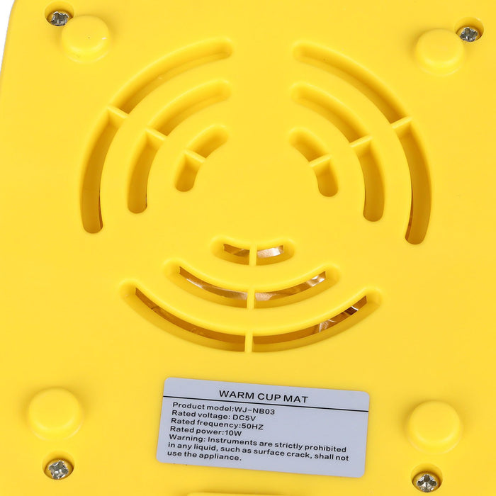 Coffee Warmer Smart Constant Temperature USB Powered Portable Mug Warmer for Office Travel Home Yellow