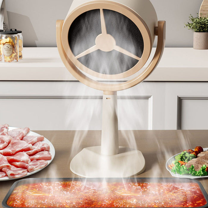 Desktop Range Hood 2 Speed Adjustable Angle Low Noise Portable Mini USB Range Hood for Home Hotpot Electric Cooker Khaki