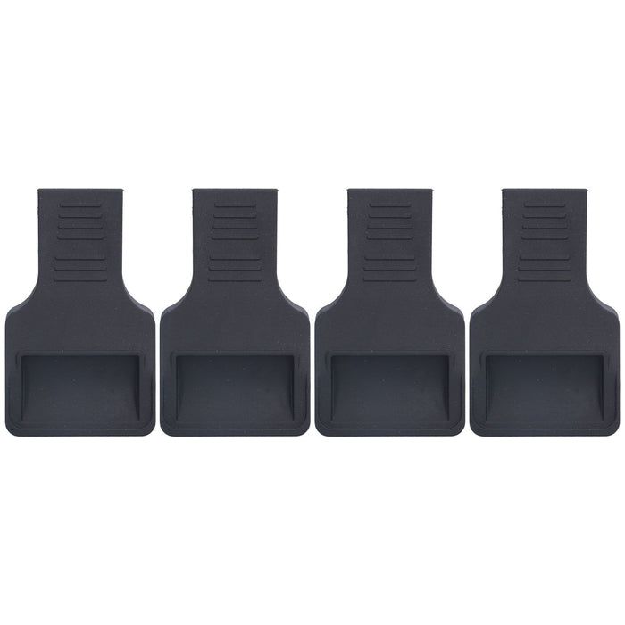 4Pcs Wheel Stoppers U Shaped Wheels Caster Cups Accessory for Sofas Beds Chairs Furnitures Black
