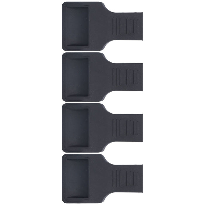 4Pcs Wheel Stoppers U Shaped Wheels Caster Cups Accessory for Sofas Beds Chairs Furnitures Black