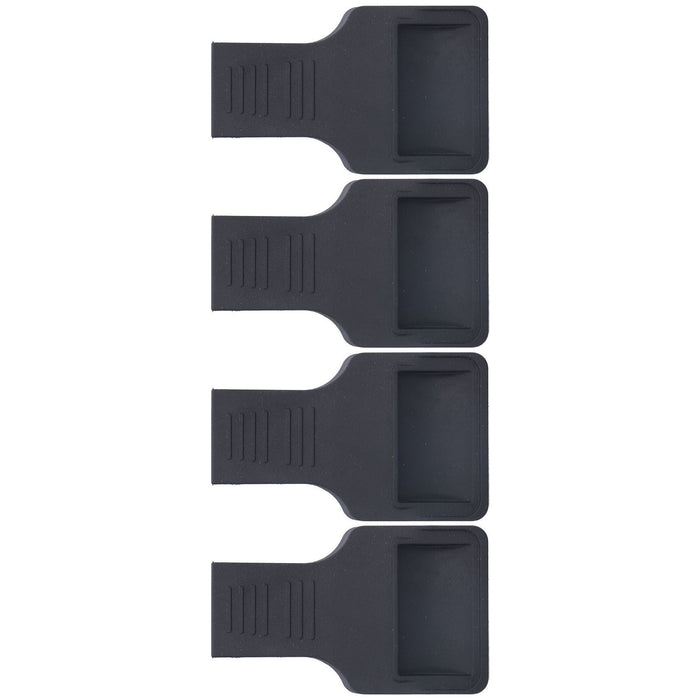 4Pcs Wheel Stoppers U Shaped Wheels Caster Cups Accessory for Sofas Beds Chairs Furnitures Black