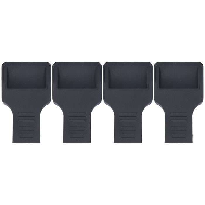 4Pcs Wheel Stoppers U Shaped Wheels Caster Cups Accessory for Sofas Beds Chairs Furnitures Black