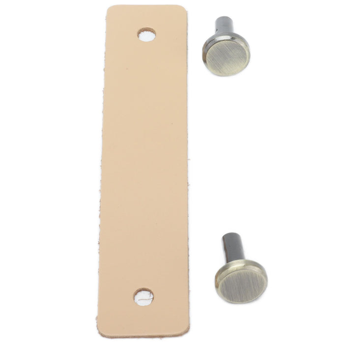PU Leather Drawer Pulls Anticollision Wear Resistant European Exquisite Modern Simple Cabinet HandleLight Brown