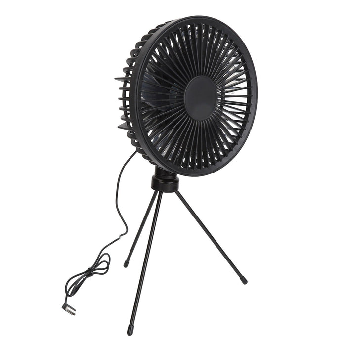 Solar Camping Fan with Tripod IP67 Waterproof Adjustable Portable Camping Fan with 10W Solar Panel for Outdoor Camping