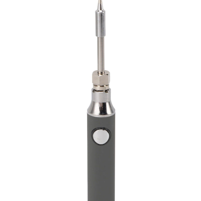 Soldering Iron Kit Cordless Electronic Welding Pen USB Rechargeable Adjustable Temperature Fast Heating Welding Tool for Wire DIY Grey