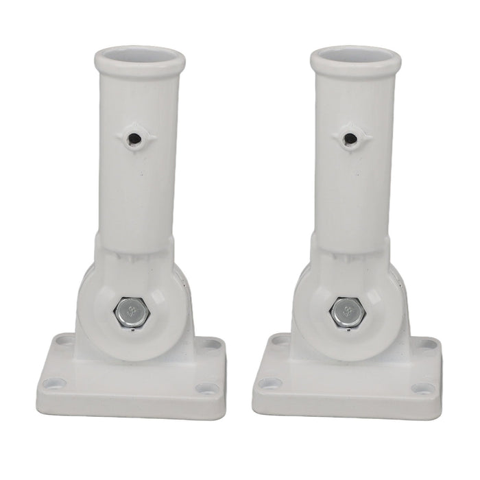 2Pcs Adjustable Flag Pole Holder Aluminium Alloy Metal Wall Mount 180 Degree Multi Position Bracket for Outside House