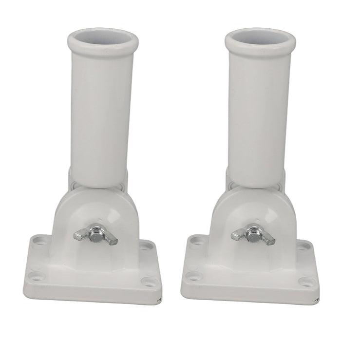 2Pcs Adjustable Flag Pole Holder Aluminium Alloy Metal Wall Mount 180 Degree Multi Position Bracket for Outside House