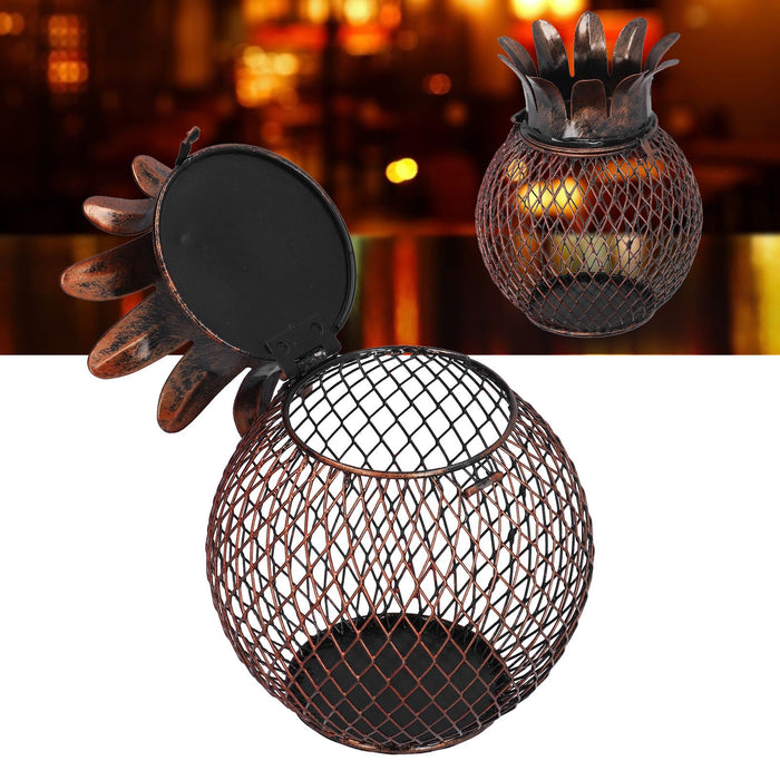 Wine Cork Container Iron Pineapple Shaped Wine Bottle Cork Storage Box Ornament for Home Bar Decoration