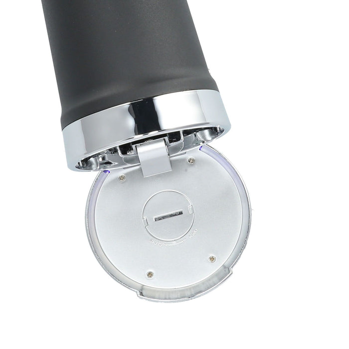 Car Ashtray ABS Portable Cylinder Shape Ash Tray with Blue LED Light for Travel Office