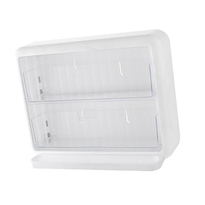 Wall Mounted Coffee Capsule Holder Clear Acrylic Compact Tea Bag Storage Rack for Office S One Layer Without Grid + One Layer with Three Compartments