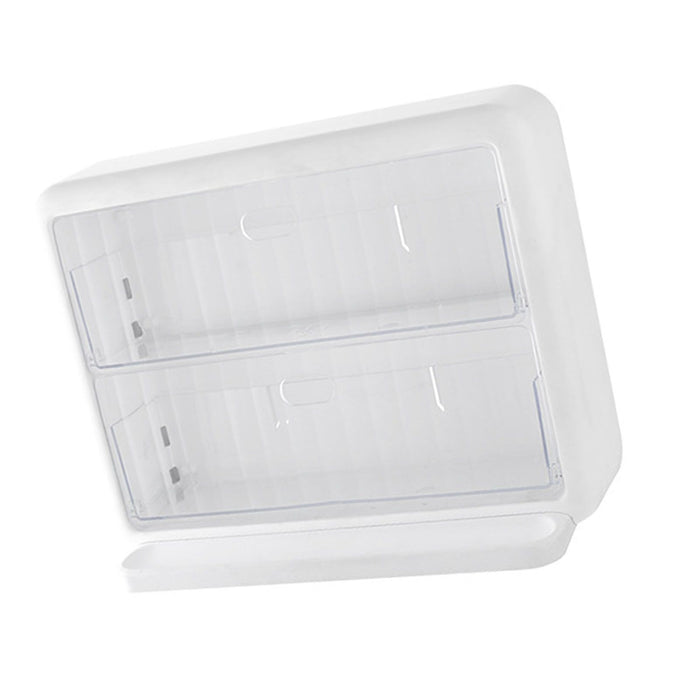 Wall Mounted Coffee Capsule Holder Clear Acrylic Compact Tea Bag Storage Rack for Office S One Layer Without Grid + One Layer with Three Compartments