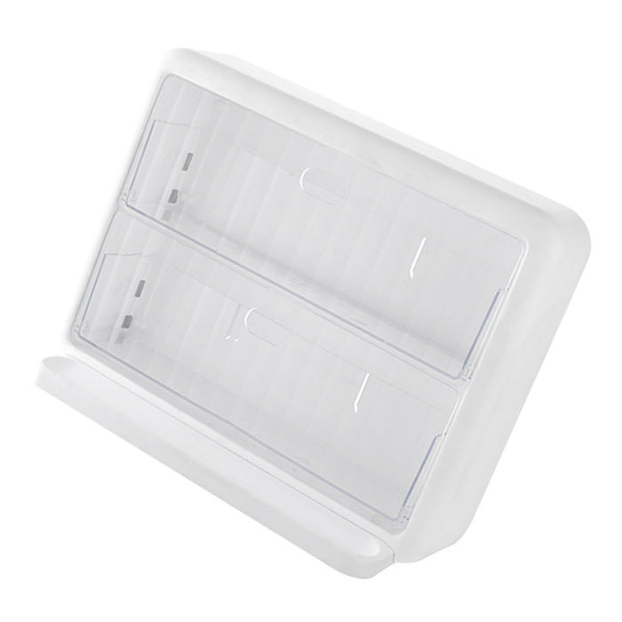 Wall Mounted Coffee Capsule Holder Clear Acrylic Compact Tea Bag Storage Rack for Office S One Layer Without Grid + One Layer with Three Compartments