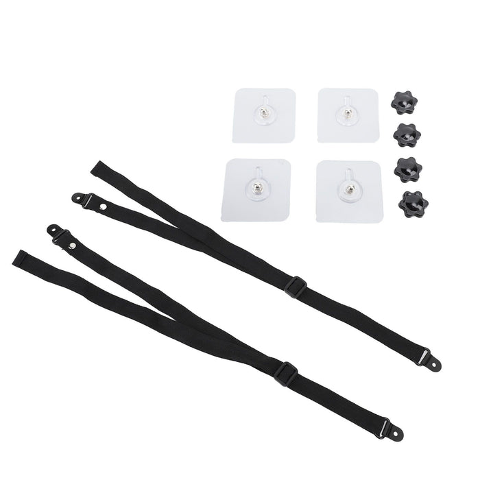 2Pcs Adjustable TV Safety Straps Adhesive Anti Tip Furniture Anchors for Baby Proofing Flat Screens Fix to Wall Cabinet Stand Desk