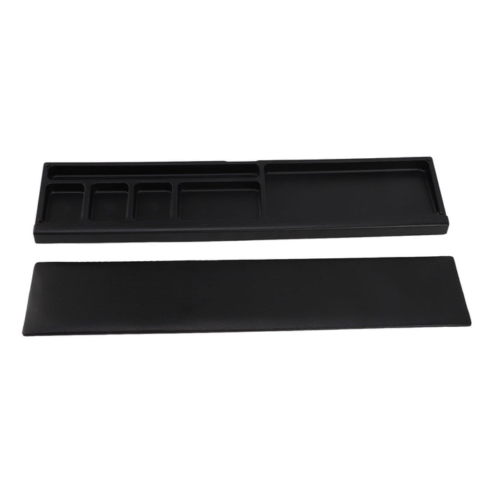Keyboard Wrist Rest Pad Ergonomic Soft Prevent Slip Keyboard Wrist Support with Partition Storage Case for Office Black