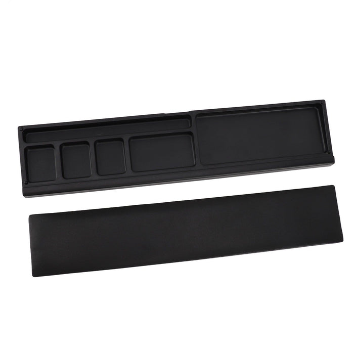 Keyboard Wrist Rest Pad Ergonomic Soft Prevent Slip Keyboard Wrist Support with Partition Storage Case for Office Black