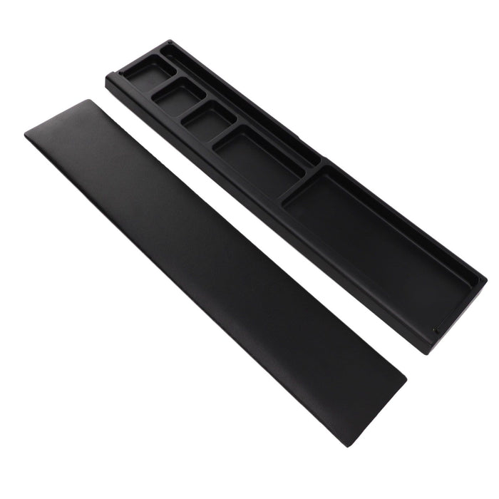 Keyboard Wrist Rest Pad Ergonomic Soft Prevent Slip Keyboard Wrist Support with Partition Storage Case for Office Black