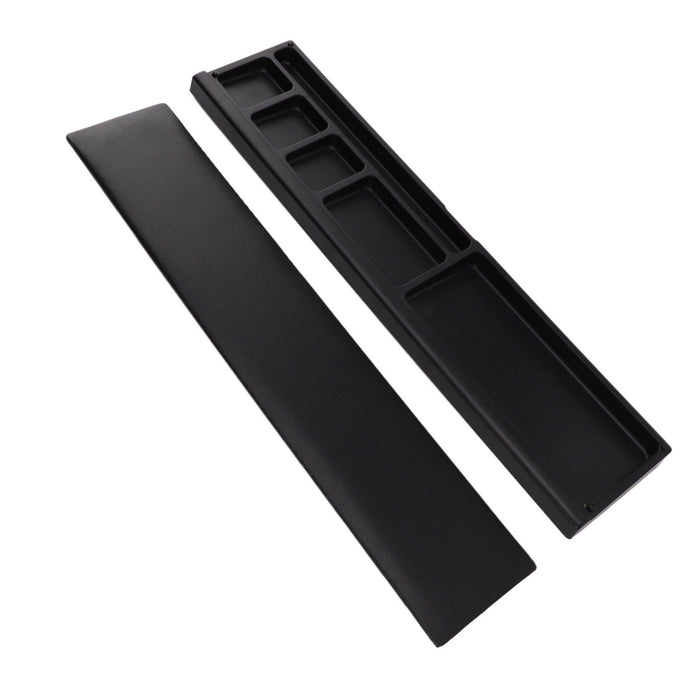 Keyboard Wrist Rest Pad Ergonomic Soft Prevent Slip Keyboard Wrist Support with Partition Storage Case for Office Black