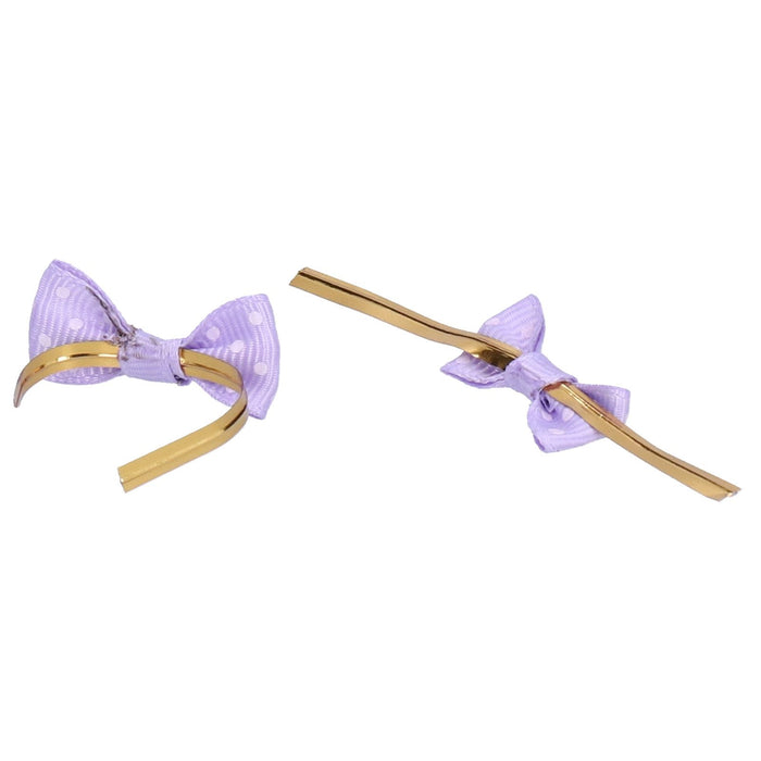 20pcs Bow Knot Twist Ties Biscuits Cookies DIY Baking Bag Ties for Gift Wrapping Weddings PartiesPurple