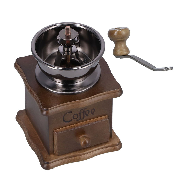 Manual Coffee Grinder Portable Retro Classic Fine Polished Pull Out Coffee Bean Grinder
