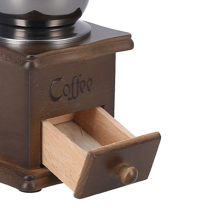 Manual Coffee Grinder Portable Retro Classic Fine Polished Pull Out Coffee Bean Grinder