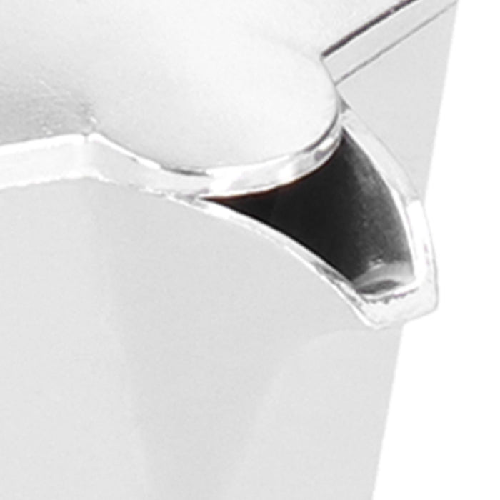 150ML Practical Aluminum Coffee Maker Octagonal Moka Coffee Pot for Home Office Kitchen ApplianceMilky White