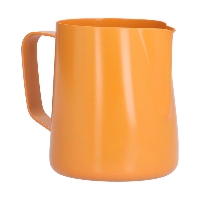 400ml PTFE Pointed Mouth Milk Frothing Jug Stainless Steel Coffee Jug for Home KitchenOrange