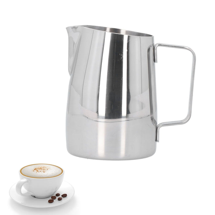 400ml 304 Stainless Steel Coffee Jug Oblique Mouth Milk Frothing Jug for Home Kitchen